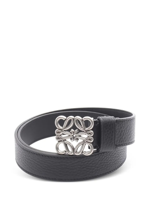 Loewe Pre-Owned 2020s Anagram leather belt - Black