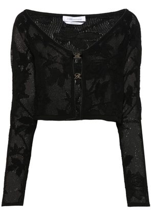 Blumarine crochet-knit cardigan - Black