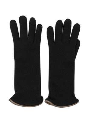 Restelli cuffed cashmere gloves - Black