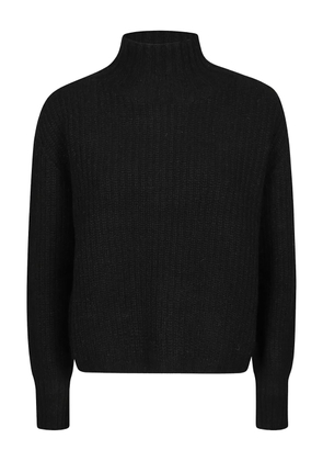 Aragona ribbed high-neck sweater - Black