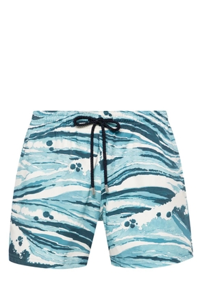 Maison Kitsuné x Vilebrequin Moorise swim shorts - Blue
