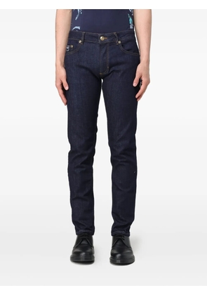 Versace Jeans Couture logo-patch five-pocket jeans - Blue