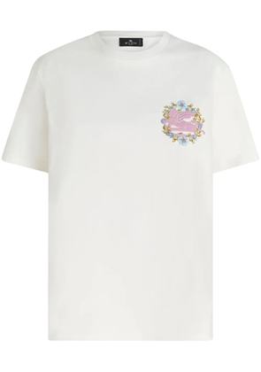 ETRO Pegaso-embroidered cotton T-shirt - White