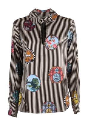 Shirtaporter striped blouse - Neutrals