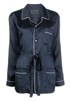 10 CORSO COMO Circle-motif belted-waist shirt - Blue