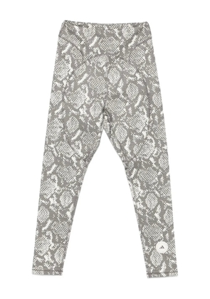 adidas by Stella McCartney snakeskin-print performance leggings - Grey