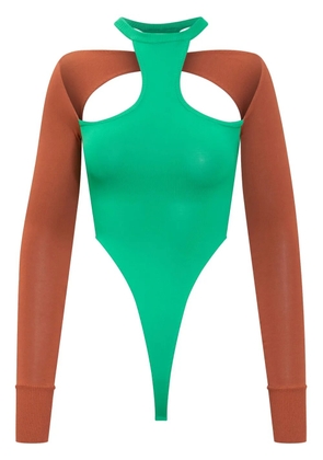 ALESSANDRO VIGILANTE two-tone bodysuit - Green