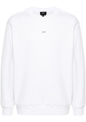 A.P.C. logo-print cotton sweatshirt - Neutrals