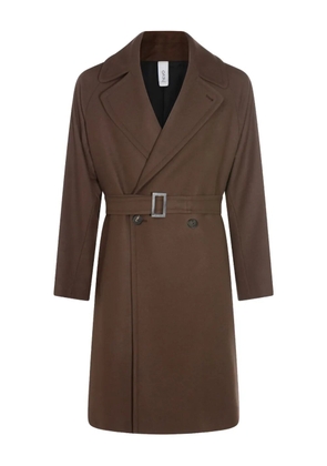 Hevo belted double-breasted coat - Brown