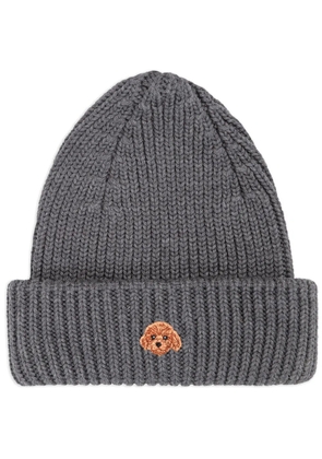 PELO FOUNDATION dog-appliqué beanie - Grey