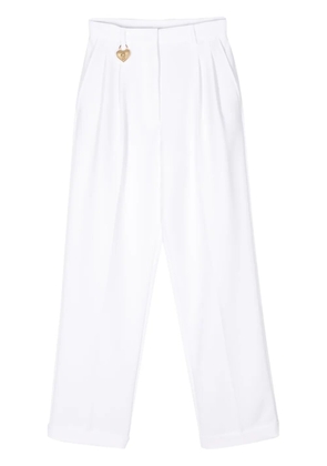 Moschino Heart Lock tailored trousers - White