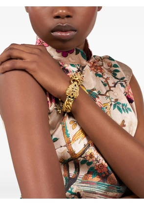 Roberto Cavalli Roar tiger-head chain bracelet - Gold