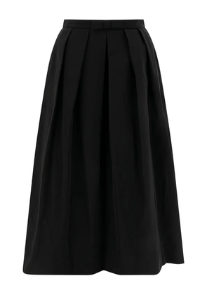SANDBEIGE pleated midi skirt - Black