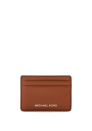 Michael Kors grained-leather card holder - Brown