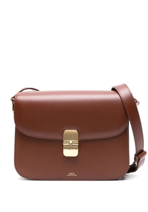 A.P.C. Grace leather cross body bag - Brown