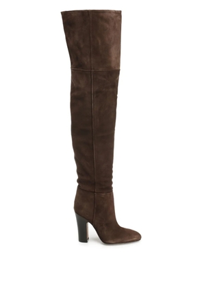 Paris Texas 100mm Lavinia suede thigh-high boots - Brown