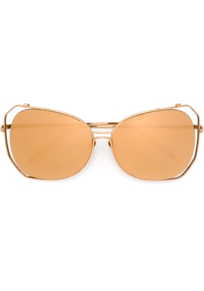 Linda Farrow '399' sunglasses - Metallic