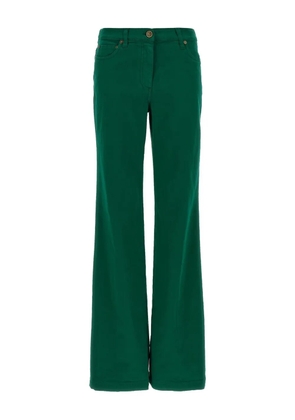 ETRO embroidered-logo back-patch trousers - Green