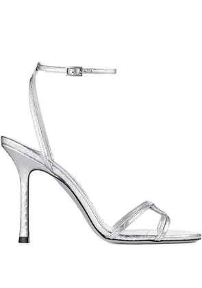 Jimmy Choo 100mm Leo sandals - Silver