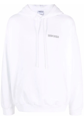 COUNTY OF MILAN Cross-motif hoodie - White