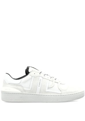 Lanvin logo lettering panelled sneakers - White
