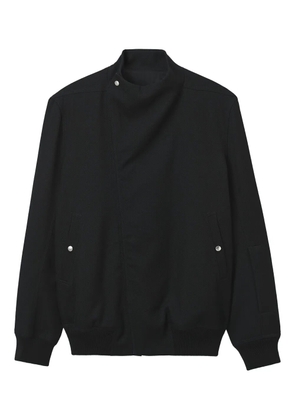 Rick Owens high-neck asymmetrical jacket - Black