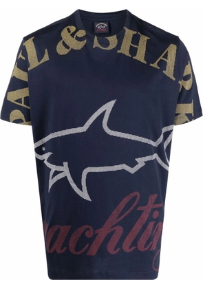 Paul & Shark maxi logo-print T-shirt - Blue