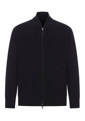 Roberto Collina zip-up ribbed wool cardigan - Black
