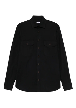 BORRIELLO NAPOLI double-pocket button-down shirt - Black