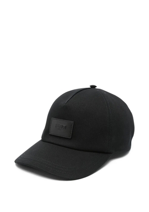 FENDI logo-plaque baseball cap - Black