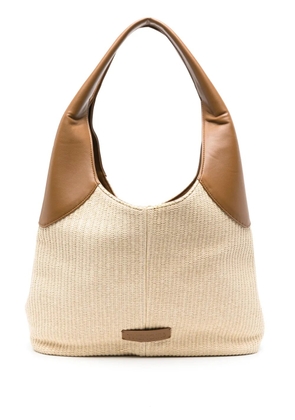 Themoirè Ninfa straw shoulder bag - Neutrals