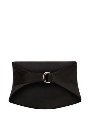 Nina Ricci pleated satin belt - Black