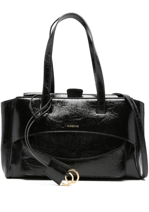 HIDESINS small Flap patent-leather shoulder bag - Black