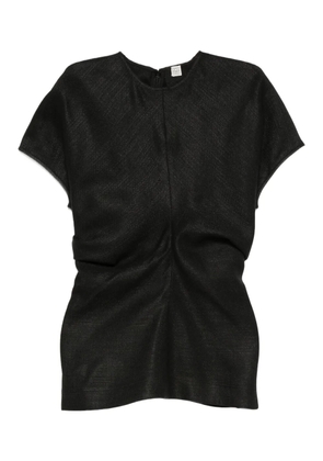 TOTEME ruched-waist top - Black