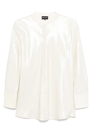 Giorgio Armani metallic-effect shirt - Neutrals