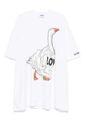 Moschino Duck-print mini dress - White
