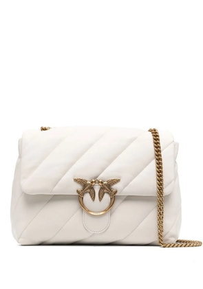 PINKO large Love puffer crossbody bag - White