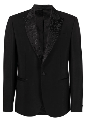 Versace Barocco Silhouette rhinestone-embellished blazer - Black