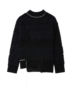 Y's contrast-stitching jumper - Black