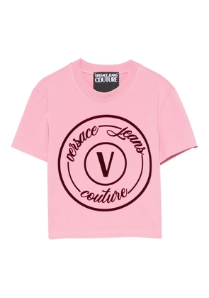 Versace Jeans Couture circular-logo T-shirt - Pink