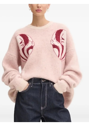 Fiorucci lollipop-motif ribbed-hem sweater - Pink