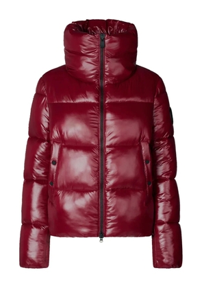 Save The Duck logo-patch padded jacket - Red