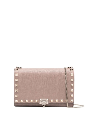 Valentino Garavani Rockstud leather crossbody bag - Neutrals