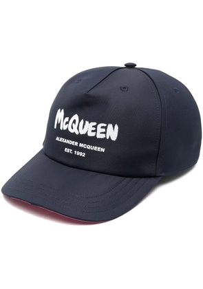 Alexander McQueen logo-print baseball cap - Blue