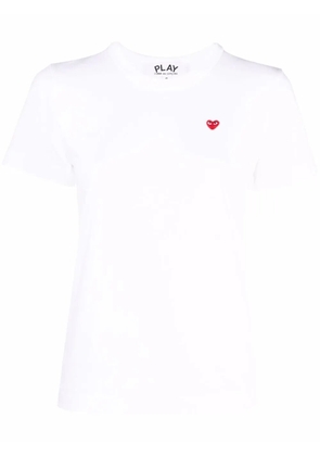 Comme Des Garçons Play logo-patch cotton T-shirt - White
