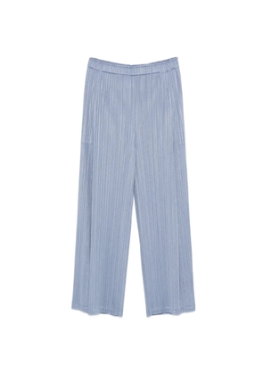 Pleats Please Issey Miyake slim leg pleated trousers - Blue