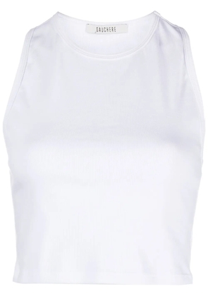 Gauchère racerback crop top - White