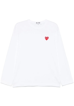 Comme Des Garçons Play heart-patch T-shirt - White