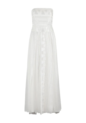 ERMANNO FIRENZE strapless maxi dress - White