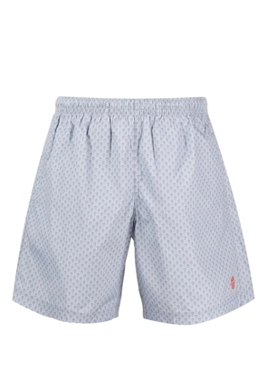 Alexander McQueen skull-print swim shorts - Blue